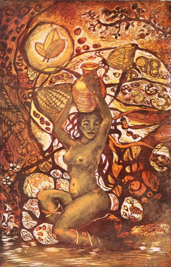 Mujer desnuda con Jarrón